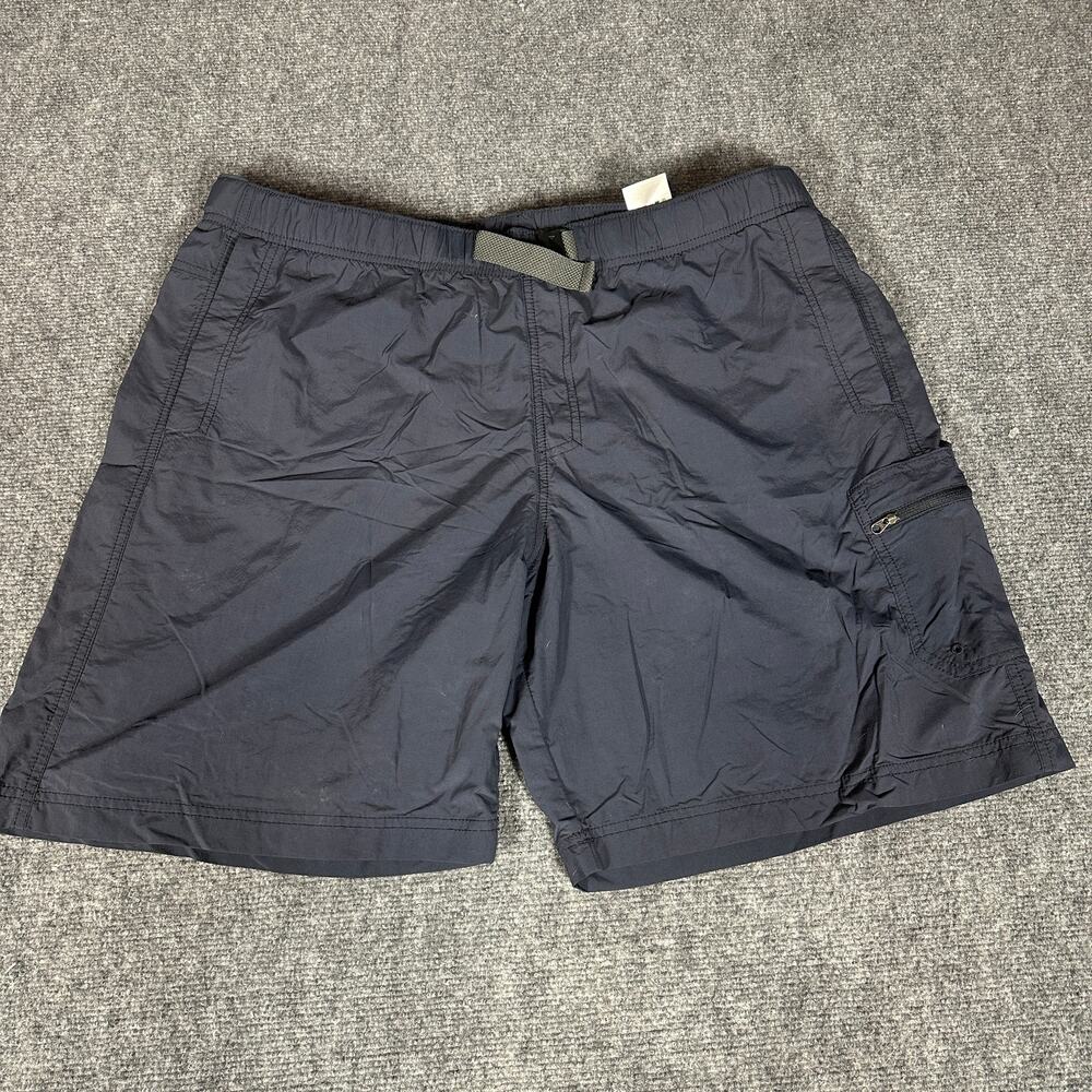 Columbia PFG Omni-Shade Men's Navy Cargo Fishing Shorts Size XL Mesh Lined